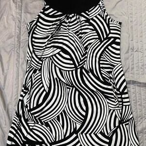 Black & white striped dress by White House Black Market size L with pockets!
